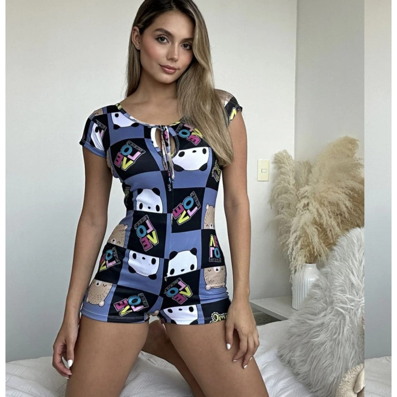 Pijama Enteriza Estampada Panda