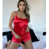 Pijama Shorts Satin Roja