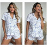 Pijama  Shorts Blusa Manga Botones  Piel Durazno