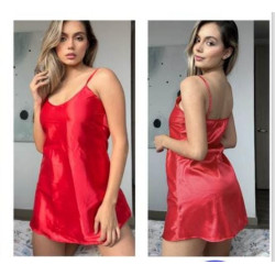 Pijama Bata Tiras Satín