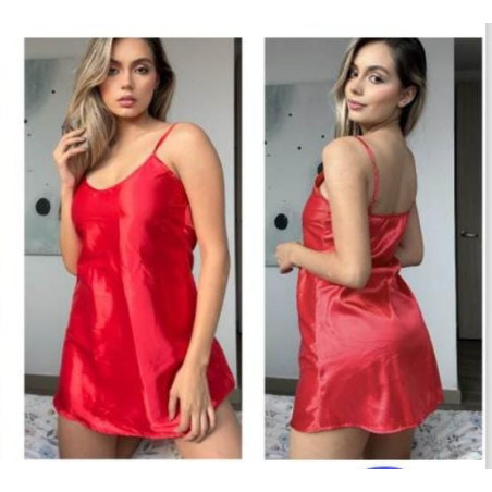 Pijama Bata Tiras Satín