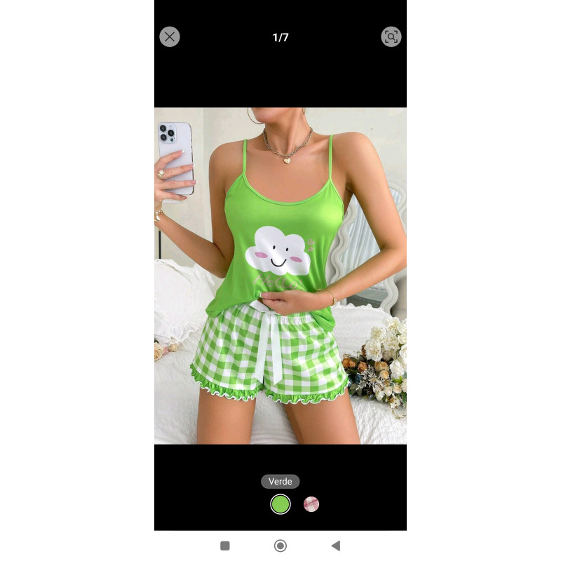 PIJAMA ESTAMPADO VERDE