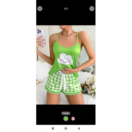 PIJAMA ESTAMPADO VERDE